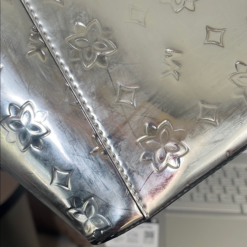 Michael Kors Silver Metallic Tote - Picture 6 of 8